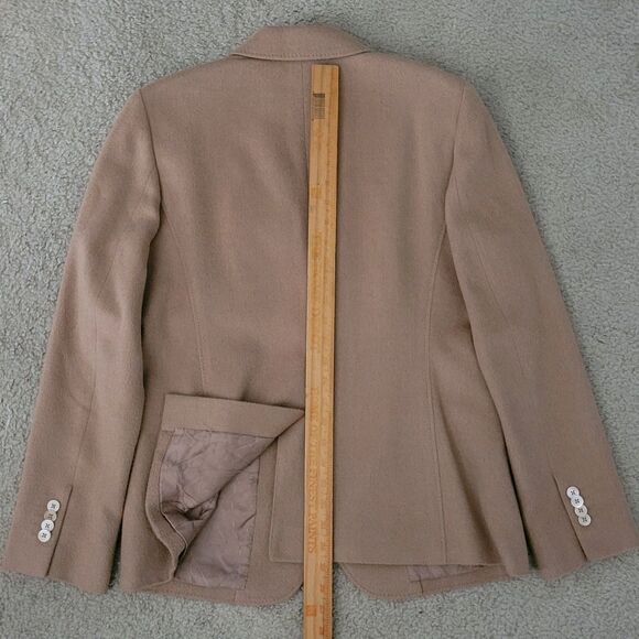 Brooks Brothers LORO PIANA Camel Hair Blazer Womens 12 Tan Career Suit Jacket - Picture 13 of 16